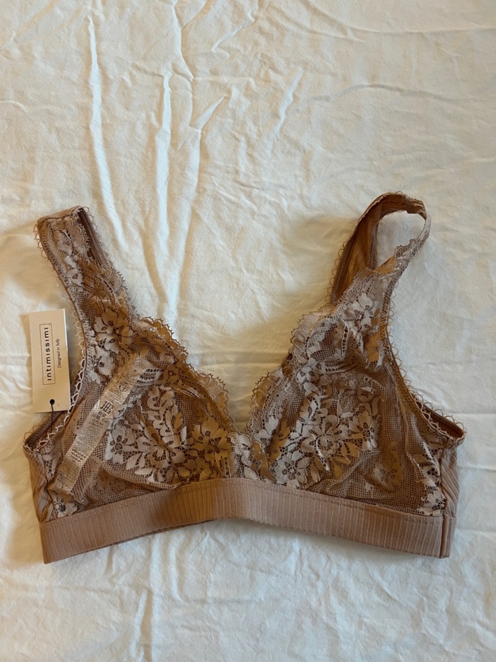 intimissimi Lace Bralette in Taupe Brown